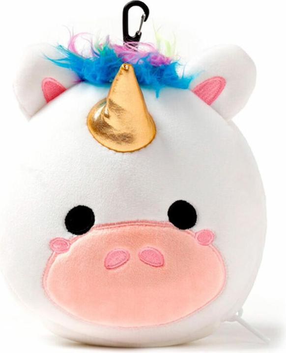 Immagine prodotto Puckator Relaxeazzz Cuscino da viaggio rotondo Unicorno di peluche e maschera per gli occhi