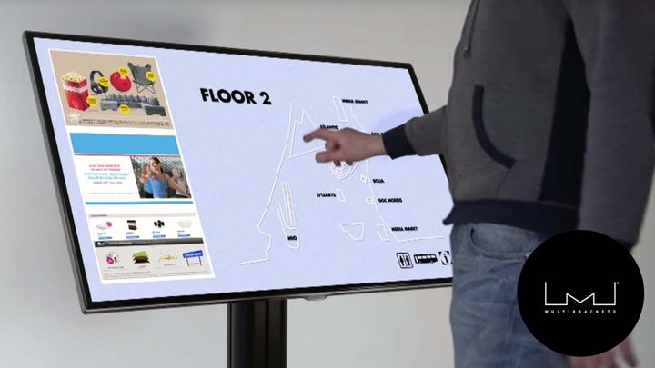 Image du produit Multibrackets Présentoir et table (Universel, 55", 80 kg)