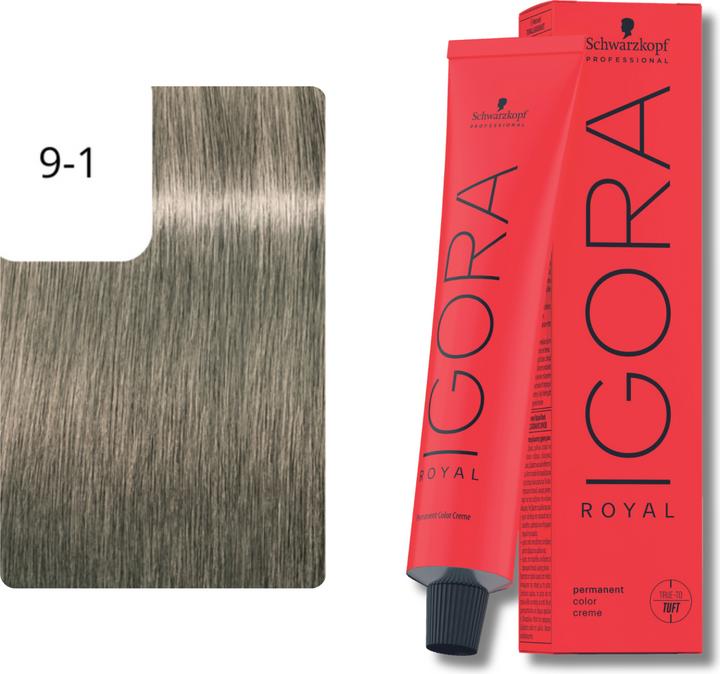 Image du produit Schwarzkopf Professional Igora Royal (9-1 Extra Light Blonde Blonde Cendre)