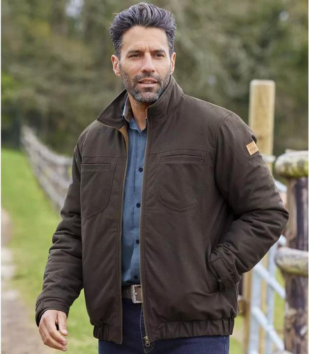 Actual product image Atlas For Men Mens Quilted Faux Suede Water Repellent Jacket (XXL)