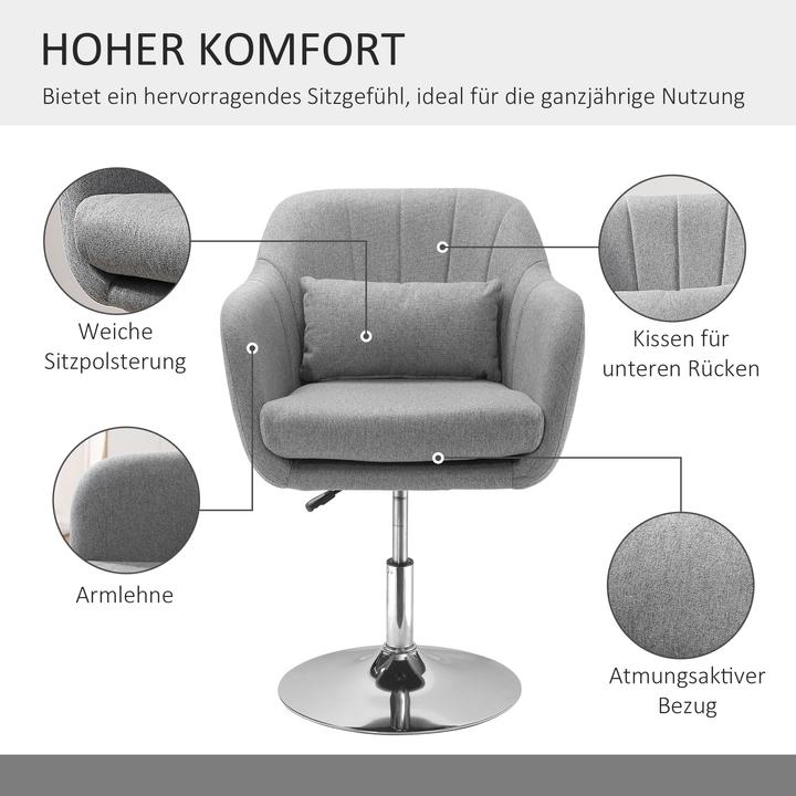 Produktbild Homcom Bürostuhl im schlichten Design
