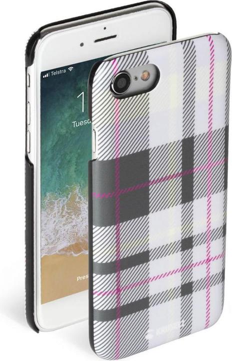 Krusell Coque limitée Apple iPhone 8/7 plaid gris clair (Apple iPhone 8)