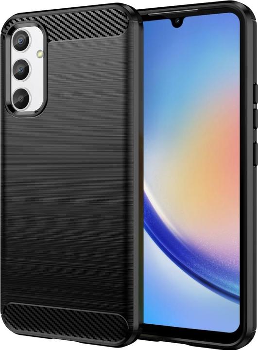 Screenguard Samsung Galaxy A34 5G Cover Carbon Brushed Soft TPU (Samsung Galaxy A34 5G)