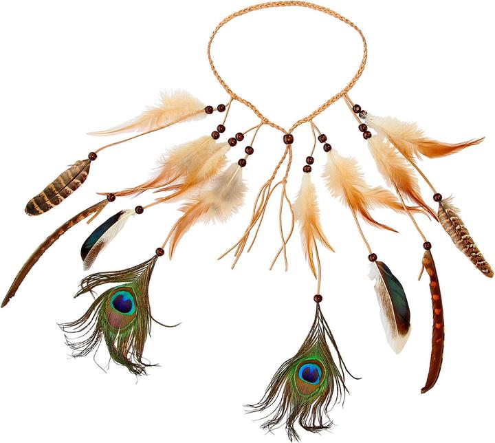 Actual product image Widmann Indianer Stirnband Mit Federn