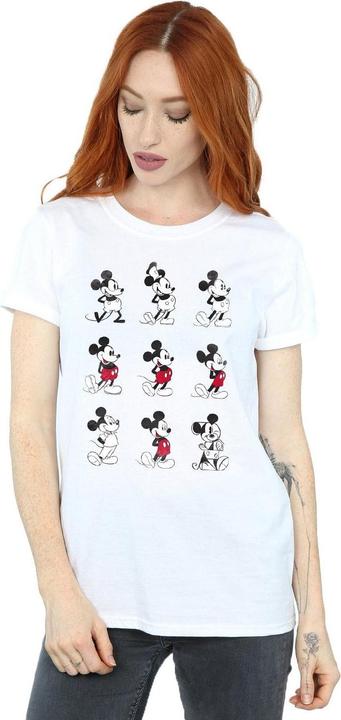 Actual product image Disney Womens/Ladies Mickey Mouse Evolution Cotton Boyfriend T-Shirt (M)