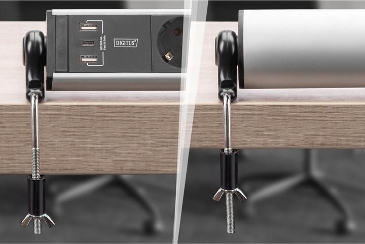 Image du produit Digitus Bloc multiprise en aluminium 6x 2xUSB-A/1xUSB-C (6 x, USB-C, USB-A, 1.50 m)