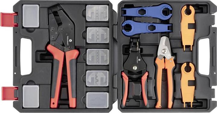 Produktbild Toolcraft TO-9660084 Solar Installations Werkzeug Set MC3 & MC4 Verbindungen (18 Stk.)