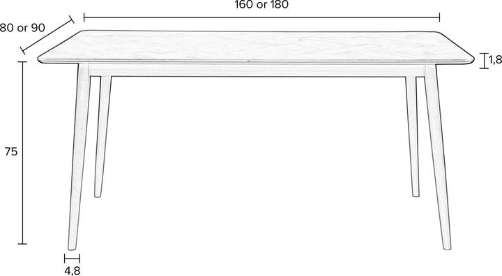 Actual product image Zuiver Fabio (90 x 180 x 75 cm)