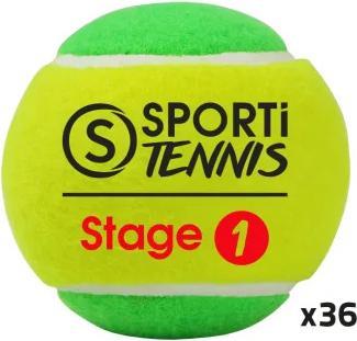 Sporti beutel mit 36 tennisbällen stage 1