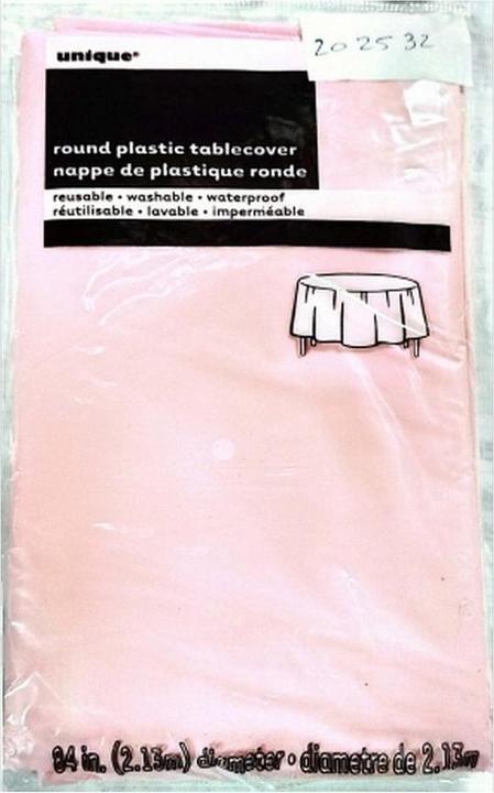 Actual product image Unique Party Round Plastic Plain Tablecover (Round)