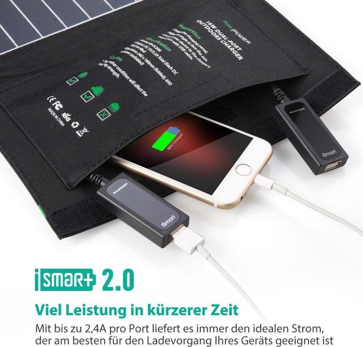 Image du produit RAVPower RP-PC008 Chargeur solaire à double port (16 W)
