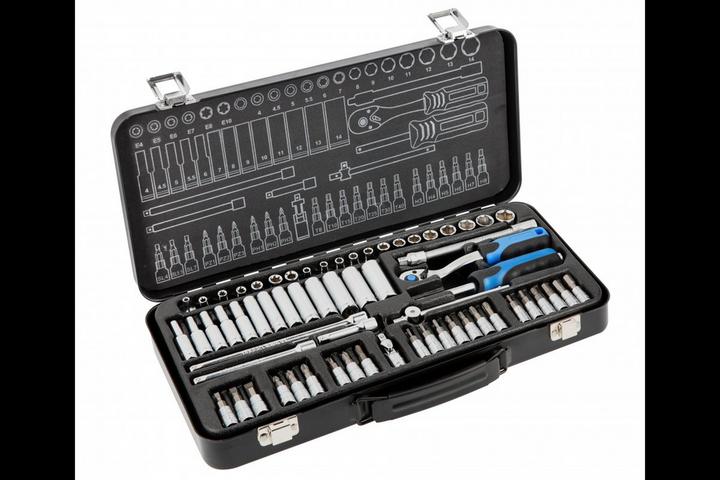 Image du produit MGA Högert Technik - Jeu d'outils I Douilles, embouts et équipement 1/4" I Alliage chrome-vanadium (63 pièces)