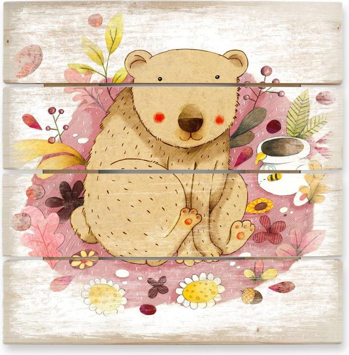 Actual product image Trenddeko Loske - Bear with honey pot (40 x 41.5 cm)
