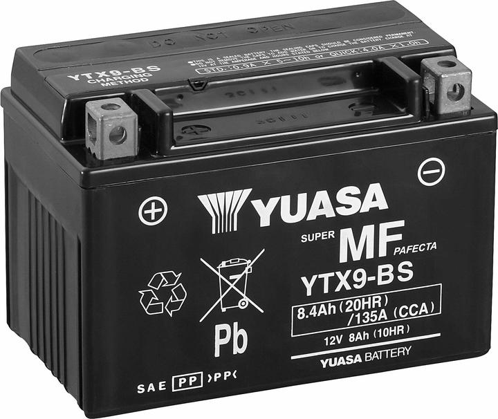 Yuasa YTX9-BS AGM (12 V, 8.40 Ah, 135 A)