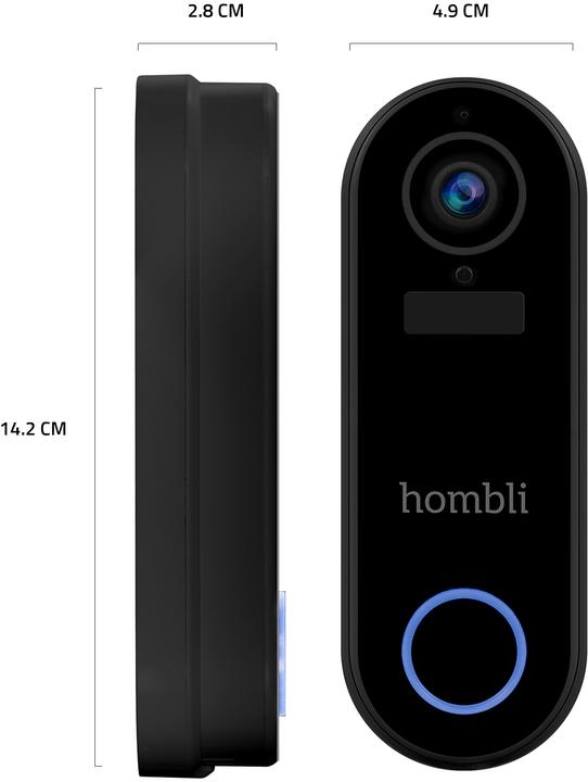 Image du produit Hombli Smart Doorbell 2 Promo-Pack (sonnette 2 + Chime 2) noir (WiFi)
