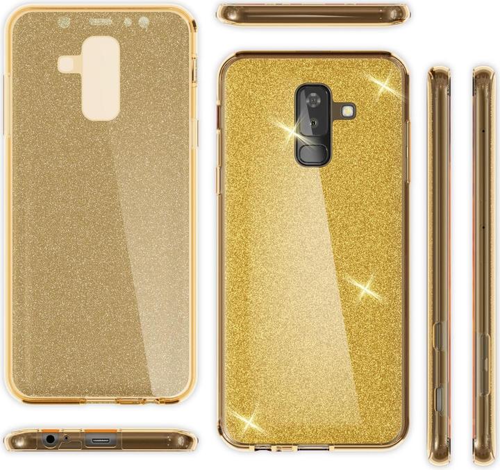 Produktbild Nalia Glitzer Handyhülle 360 Grad (Samsung Galaxy A6+)