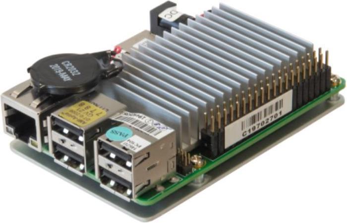 Actual product image Aaeon UP-CHT01-A20-0432-A11 - UP board with z8350 CPU, 4 GB RAM + 32 GB eMMC, passive heatsink