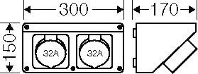 Actual product image Hensel HEN Mi CB 13 Mi Connection Box 2x CEE 32A 5p 400V