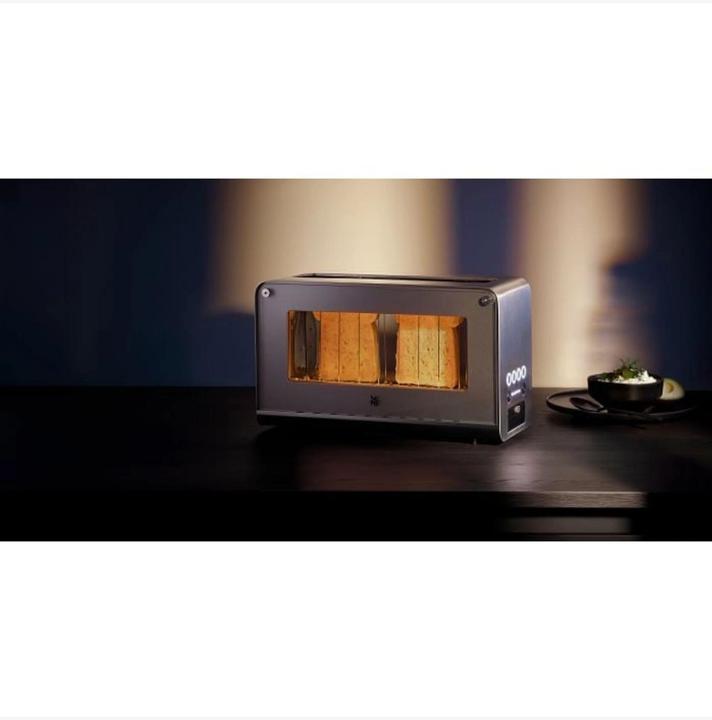 Produktbild WMF Lono Glas-Toaster mit Brötchenaufsatz