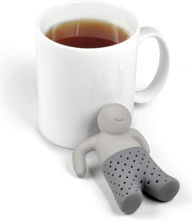 Produktbild PhoneLook Silikon Tee-Infuser Teemännchen Mr. Tea für Beutel und losen Tee Grau