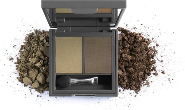 Actual product image Alix Avien Duo Eyeshadow - Pearly Sage & Khaki (khaki-brown)