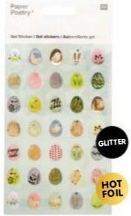 Image du produit Rico Design Oeufs de Pâques autocollants, 4 feuilles (4 x, 0,5 x 10 x 19,5 cm)