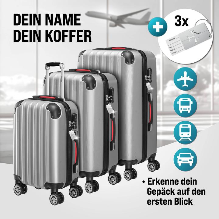 Produktbild Monzana Hartschalenkoffer mit Zubehör 3er Set