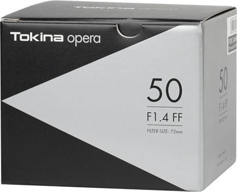 Image du produit Tokina Opera 50mm 1,4 FF, Canon (Canon EF, Plein format)