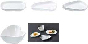 Ritzenhoff & Breker GUSTO triangular dip bowl, white porcelain, dishwasher-safe