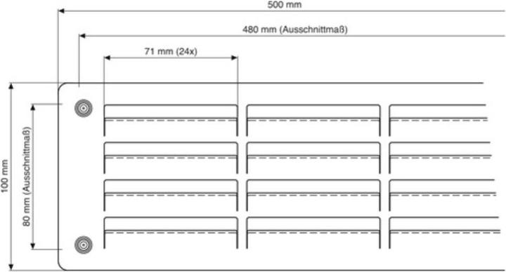 Produktbild Hoju Badezimmerlüftung 9083 L Länge 500 mm Breite 100 mm Aluminium