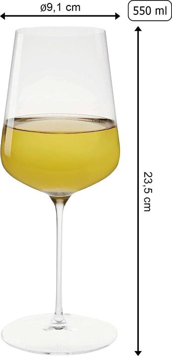 Immagine prodotto Spiegelau Definizione di occhiali universali + panno per lucidare (55 cl, 6 Occhiali, Bicchieri da vino bianco)