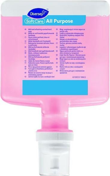 Produktbild Diversey Soft Care All Purpose, Handwaschlotion für universellen Einsatz (Flüssigseife, 1300 ml)