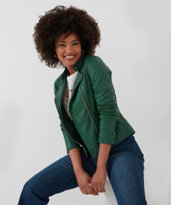 Produktbild Joe Browns Grandad Collar Leather Biker Jacket (42)