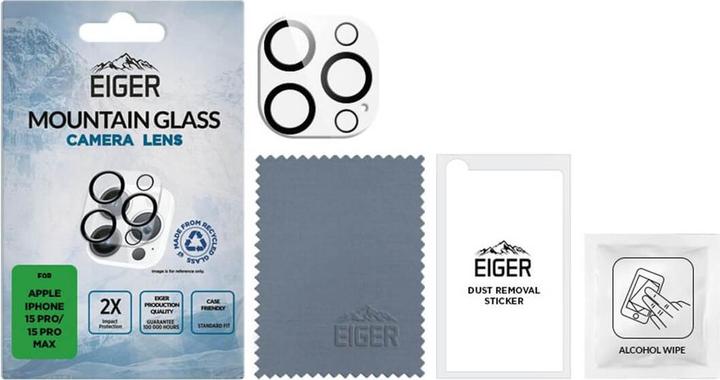 Produktbild Eiger Mountain Glass Lens (1 Stück, Apple iPhone 15 Pro, Apple iPhone 15 Pro Max)