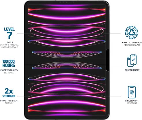 Immagine prodotto Eiger Mountain Glass Clear Tablet (1 Pezzo/i, iPad Pro 11 2024 (5a generazione))