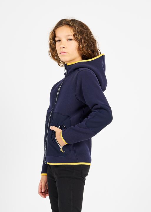 Actual product image Tribord Fleece jacket sailing children warm reversible 500 navy blue/yellow (6, 7, 8)