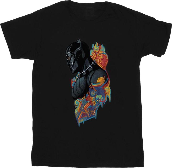 Produktbild Mädchen Black Panther Profil TShirt aus Baumwolle (152, 158)