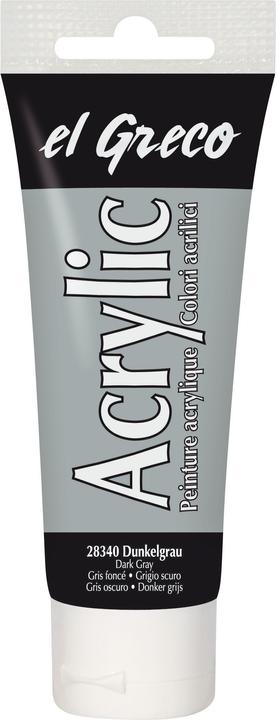 Actual product image Kreul el Greco Acrylic 75ml (Dark grey, 75 ml)
