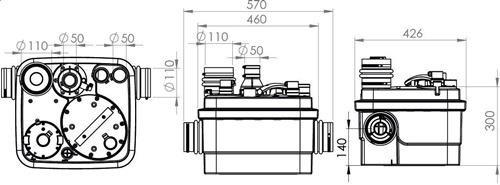 Actual product image SFA SaniCubic 1 WP wastewater lifting unit