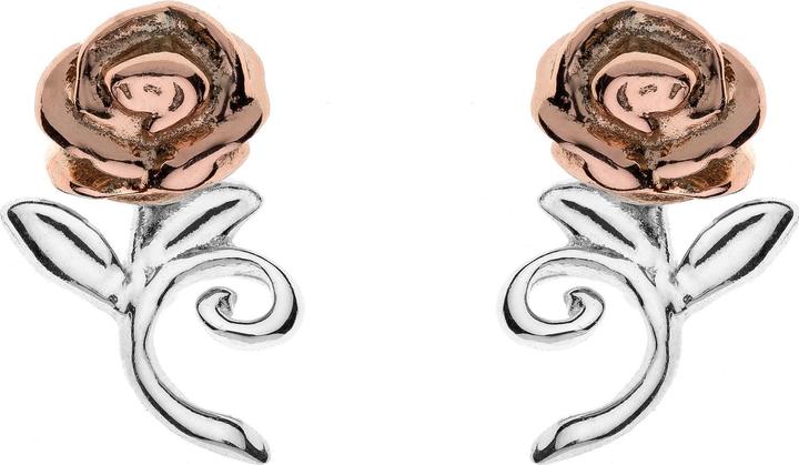 Disney Ohrringe Schöne und das Biest Rose, 925 Sterling Silber (925er Silber)
