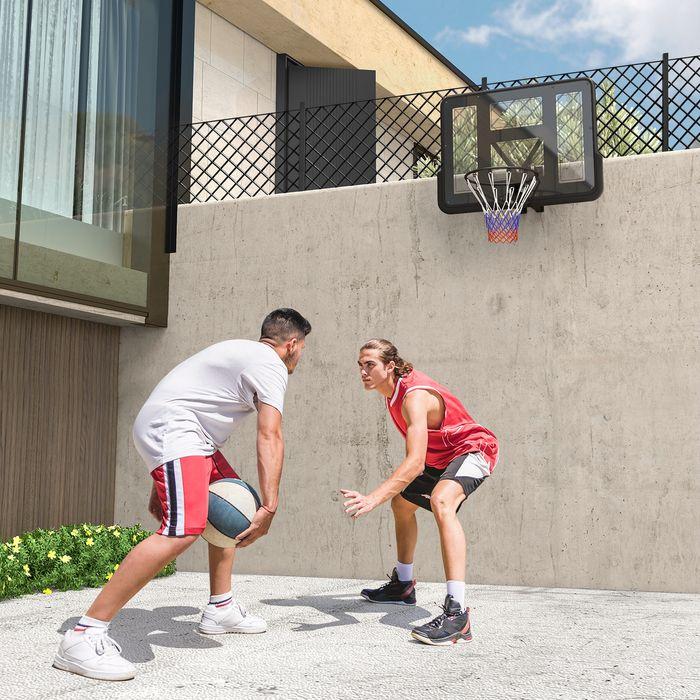 Produktbild Swisshandel24 Basketballkorb mit Rückwand für Outdoor & Indoor Wandmontage Schwarz