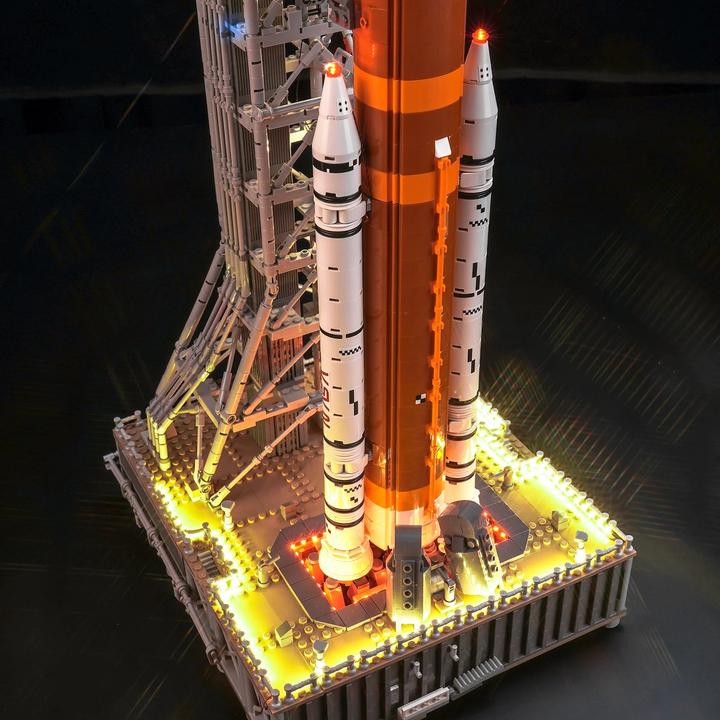 Actual product image BrickBling LED light set for LEGO NASA: Artemis launch pad (10341)