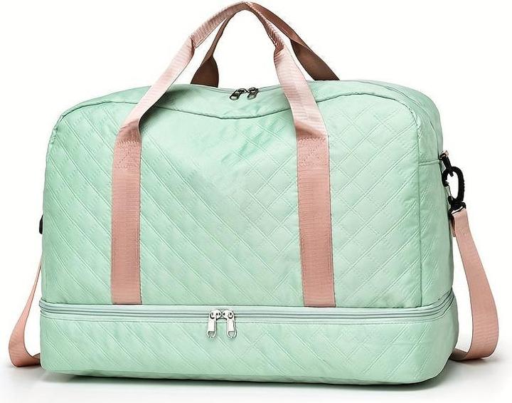 Produktbild Only-Bags.Store Leichtgewichtige Argyle Muster Gepäcktasche, grosse Kapazität Travel Duffle Bag, Portable Overnight