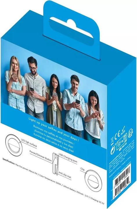 Produktbild My Way Myway LED Selfie Pour Smartphone Blanc (Ringleuchte)