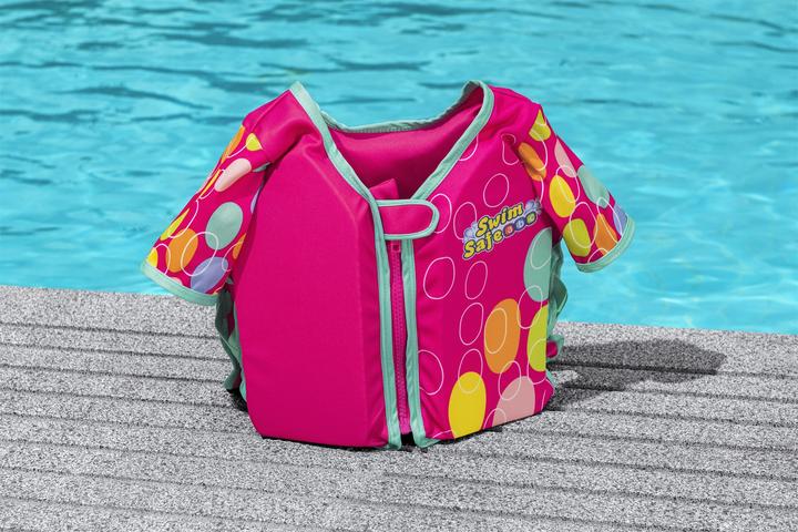 Image du produit Bestway Swim Safe ABC Svømme Traeningsvest UPF 50+ m/aermer, Skum 11-30 kg Grøn (Taille unique, 11 - 30 kg)