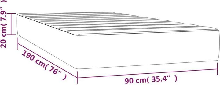 Immagine prodotto VidaXL Moyna (90 x 190 cm, Nucleo della molla)