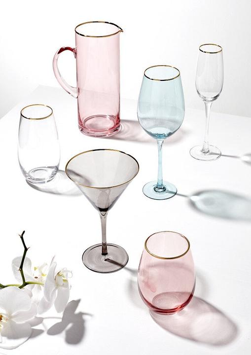 Immagine prodotto Ladelle Bicchieri da vino fatti a mano Chloe Peach (set di 4) (4 Occhiali, Set di bicchieri da vino)