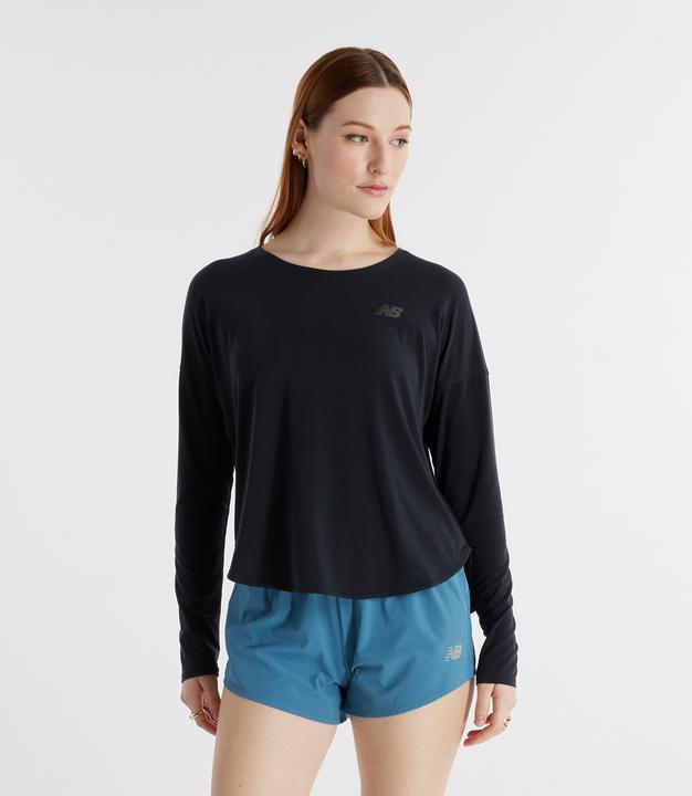 Produktbild New Balance W Drapey Jersey Long Sleeve T-Shirt (S)
