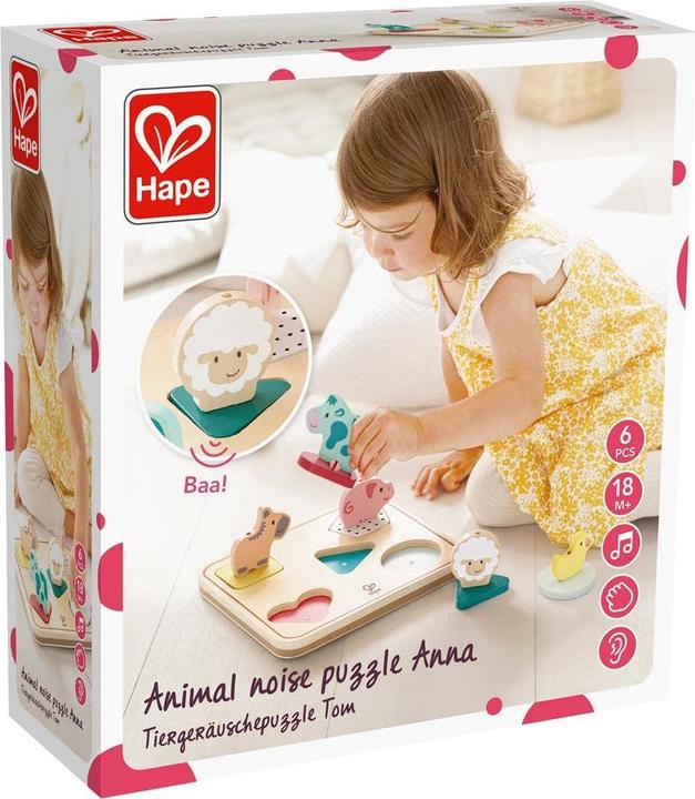 Image du produit Hape Puzzle de bruits d'animaux Tom (6 pièces)