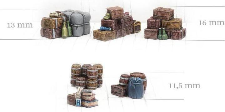 Immagine prodotto Tabletop-Art Accessori Scatole e barili impilati - Set 2 6 pezzi (Materiale sintetico)